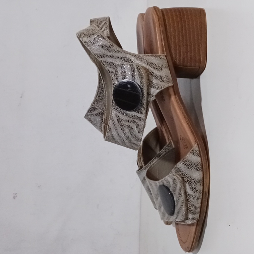 Remonte Metallic Tiger Print Sandals Size 39 - image 5